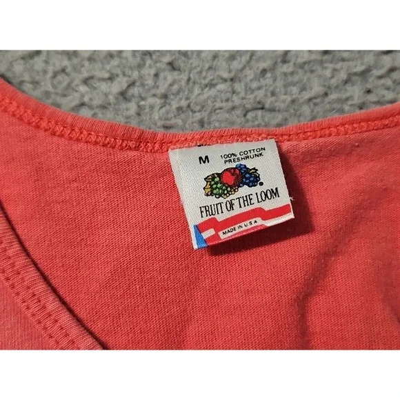 Vintage 80s Stroh's‎ Weightlifting Team 12 Ounce Curl Tank Top Pink Men's Size M - Picture 5 of 8